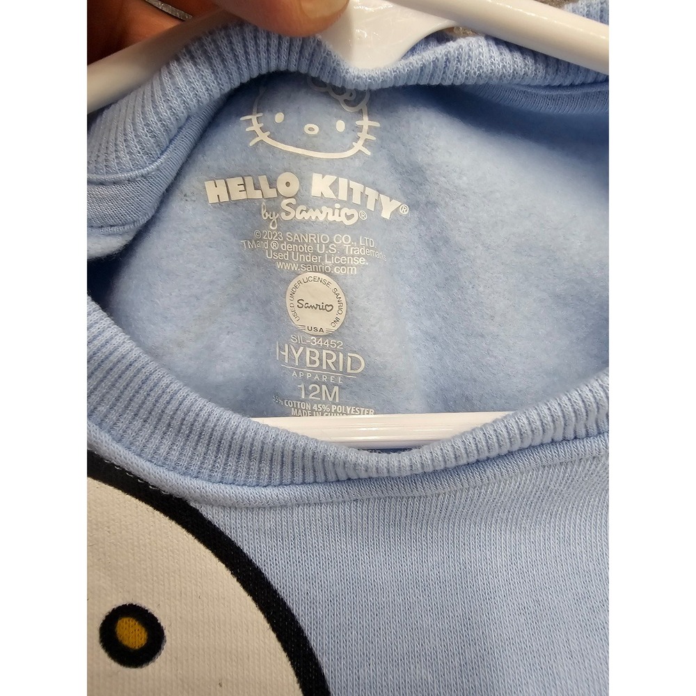 Kids Hello Kitty Baby Blue All Over Print Long‎ Sleeve Sweatshirt 12 Months - Picture 3 of 4